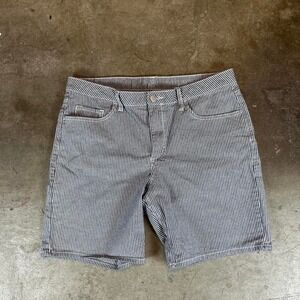 Lee Riders Womens Striped Denim Shorts Blue White Casual Summer Size 10